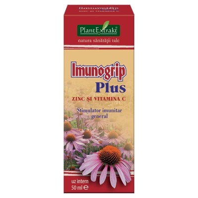 Imunogrip Plus Zinc si Vitamina C 50 ml - Plantextrakt